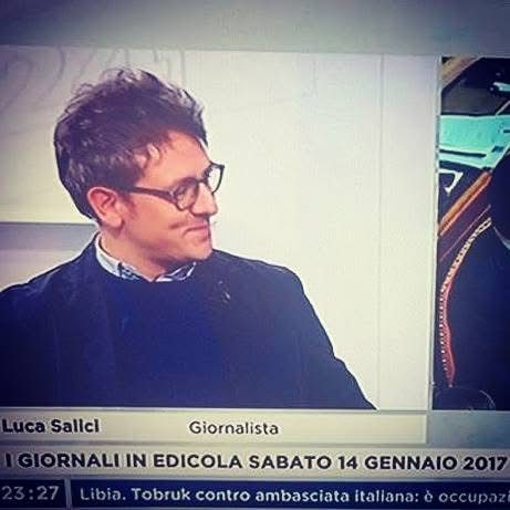 Schermo tv: Luca Salici, giornalista, ospite della rassegna stampa del 14 gennaio 2017